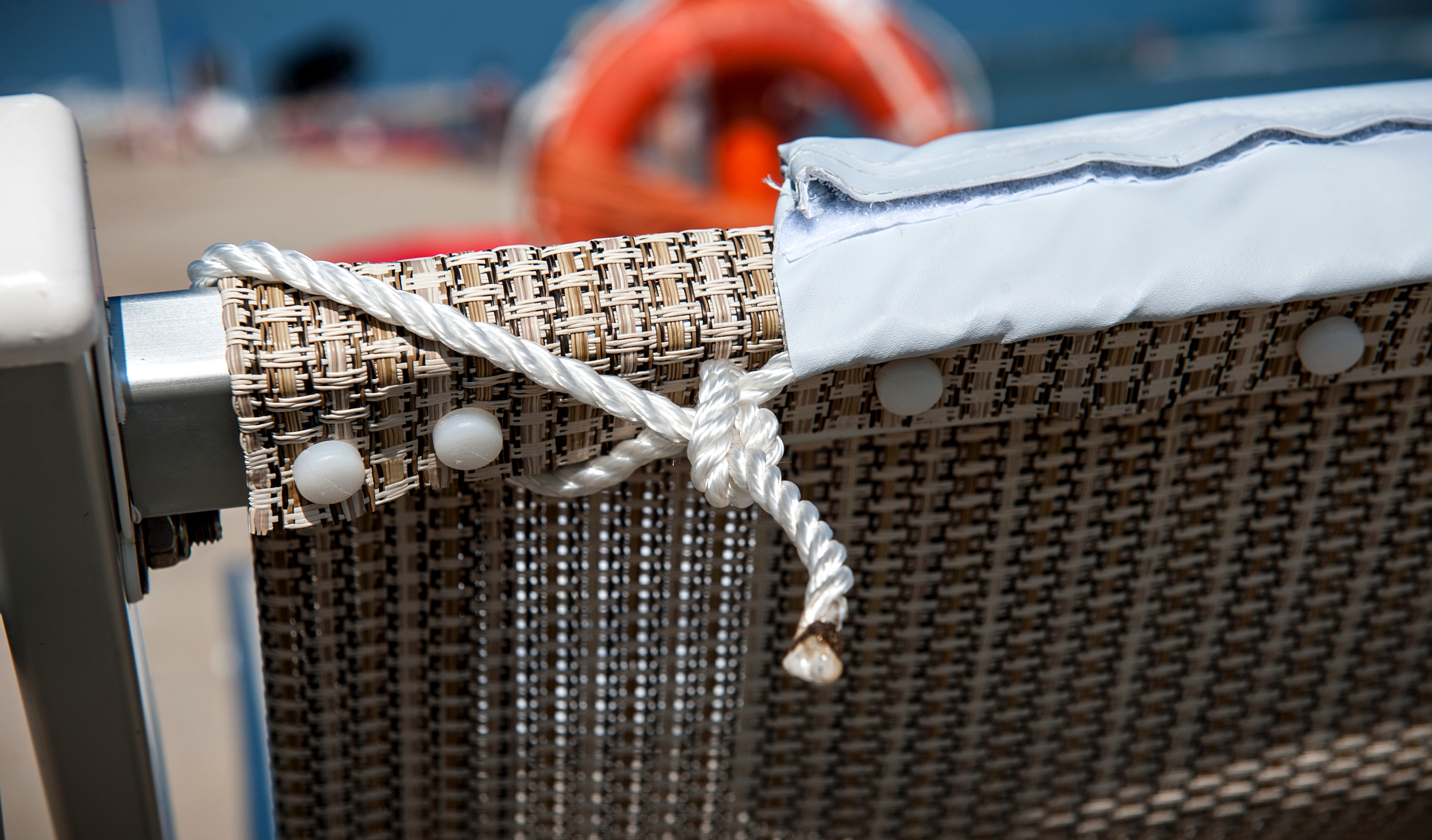 Refrigerating Pillow with nautical rope